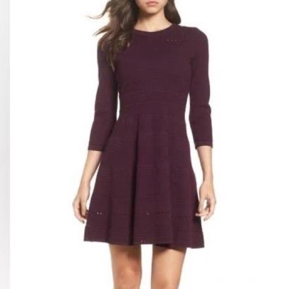 Eliza J Fit and Flare Sweater Dress